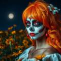 Mime with Orange Hair Costume